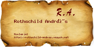Rothschild András névjegykártya